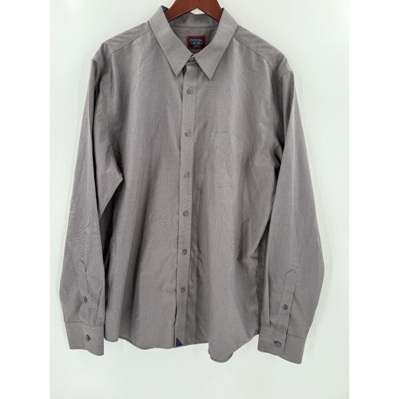 Untuckit Shirt Men's Gray Sanglovese XXLARGE Slim Fit Button Up Wrinkle Free EUC - Picture 8 of 12